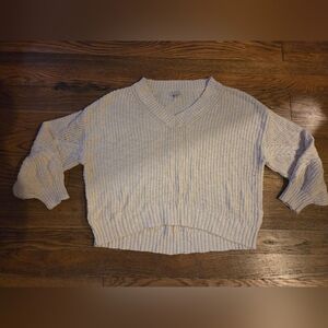 American Eagle Outfitters Cream V-Neck Sweater